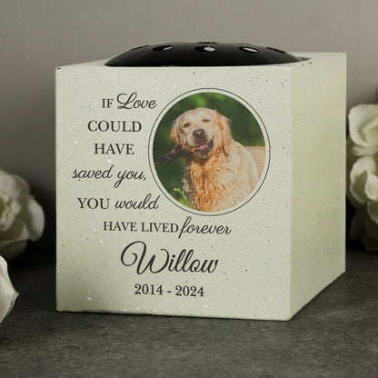 Personalised Pet Photo Upload Memorial Garden Vase from Heartfelt Gifts
