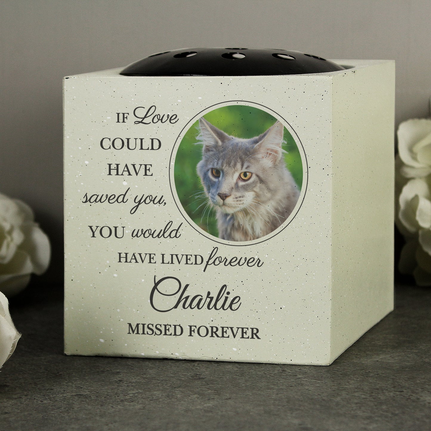 Personalised Pet Photo Upload Memorial Garden Vase - image 3
