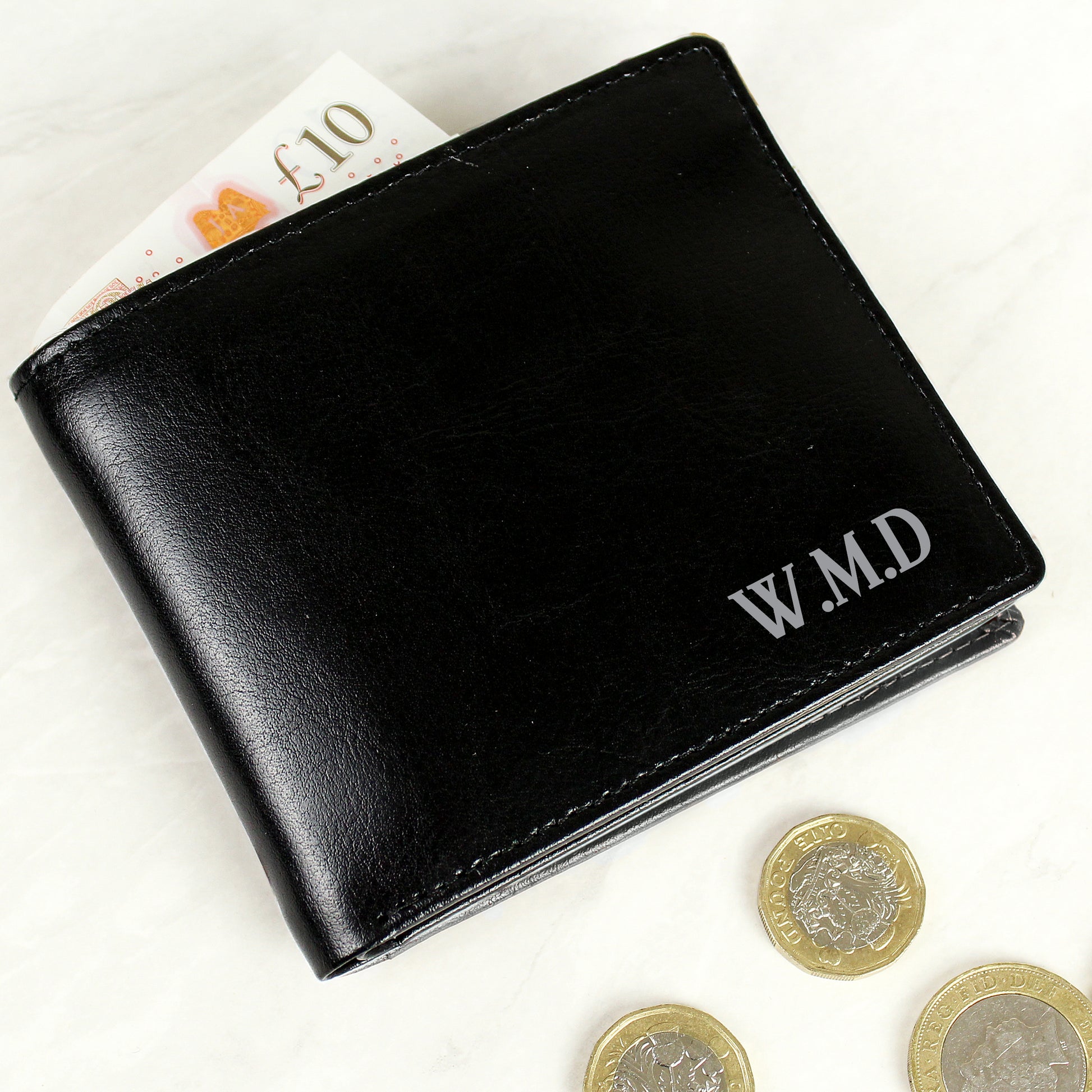Personalised Initial Leather Wallet from Heartfelt Gifts