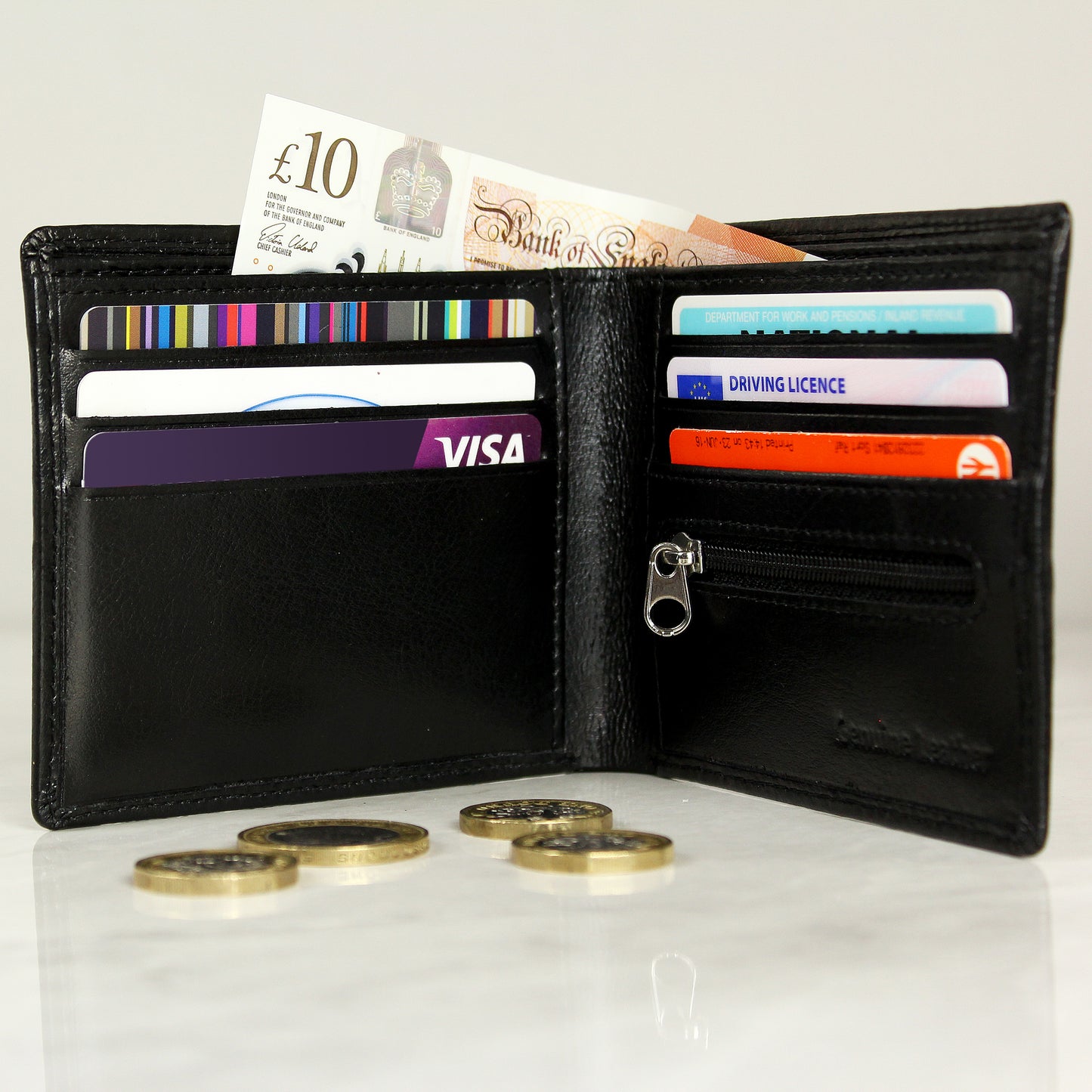 Personalised Initial Leather Wallet - image 3