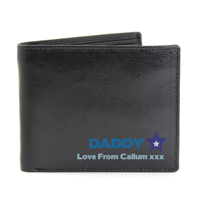 Personalised Blue Worlds Best Dad Leather Wallet - image 2