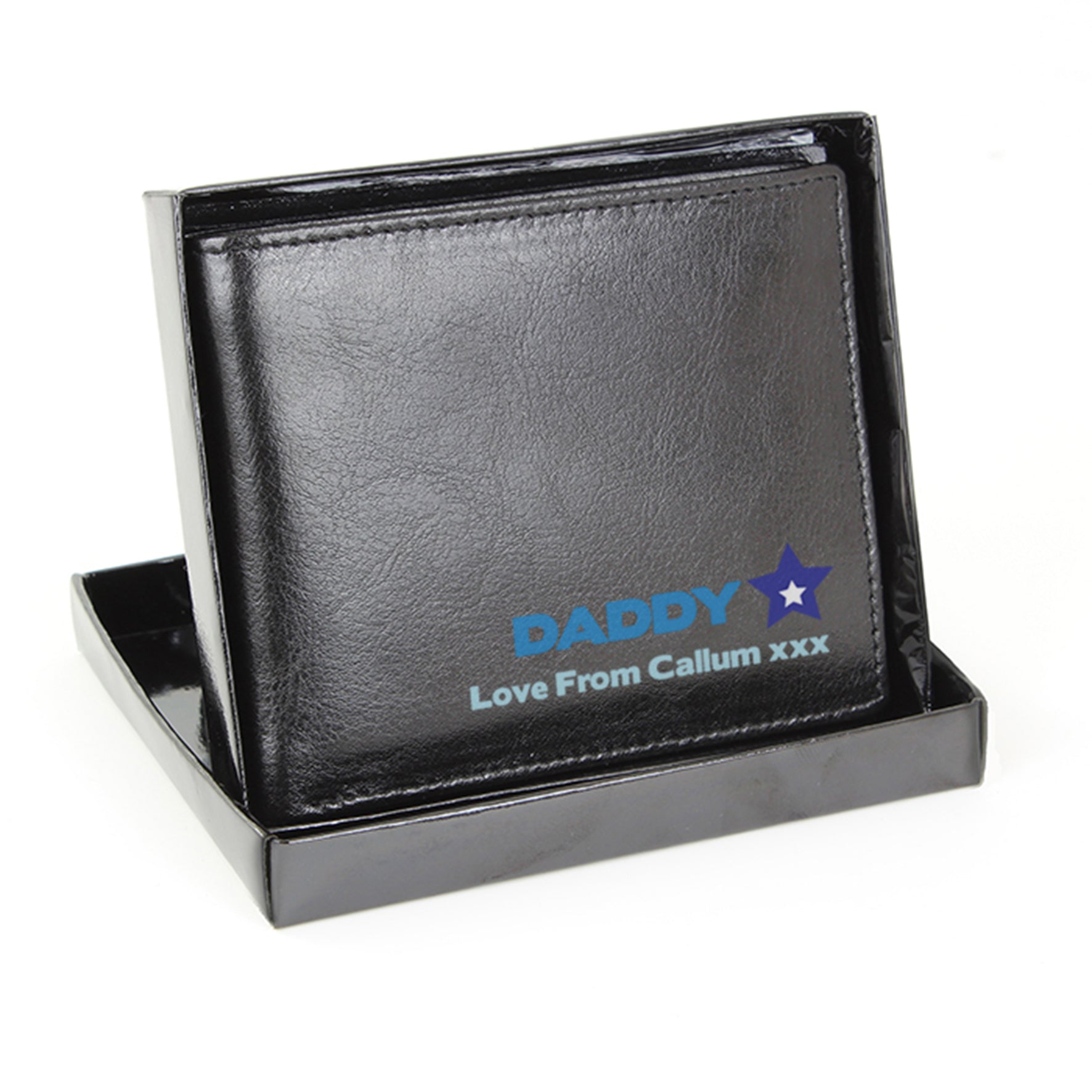 Personalised Blue Worlds Best Dad Leather Wallet - image 4