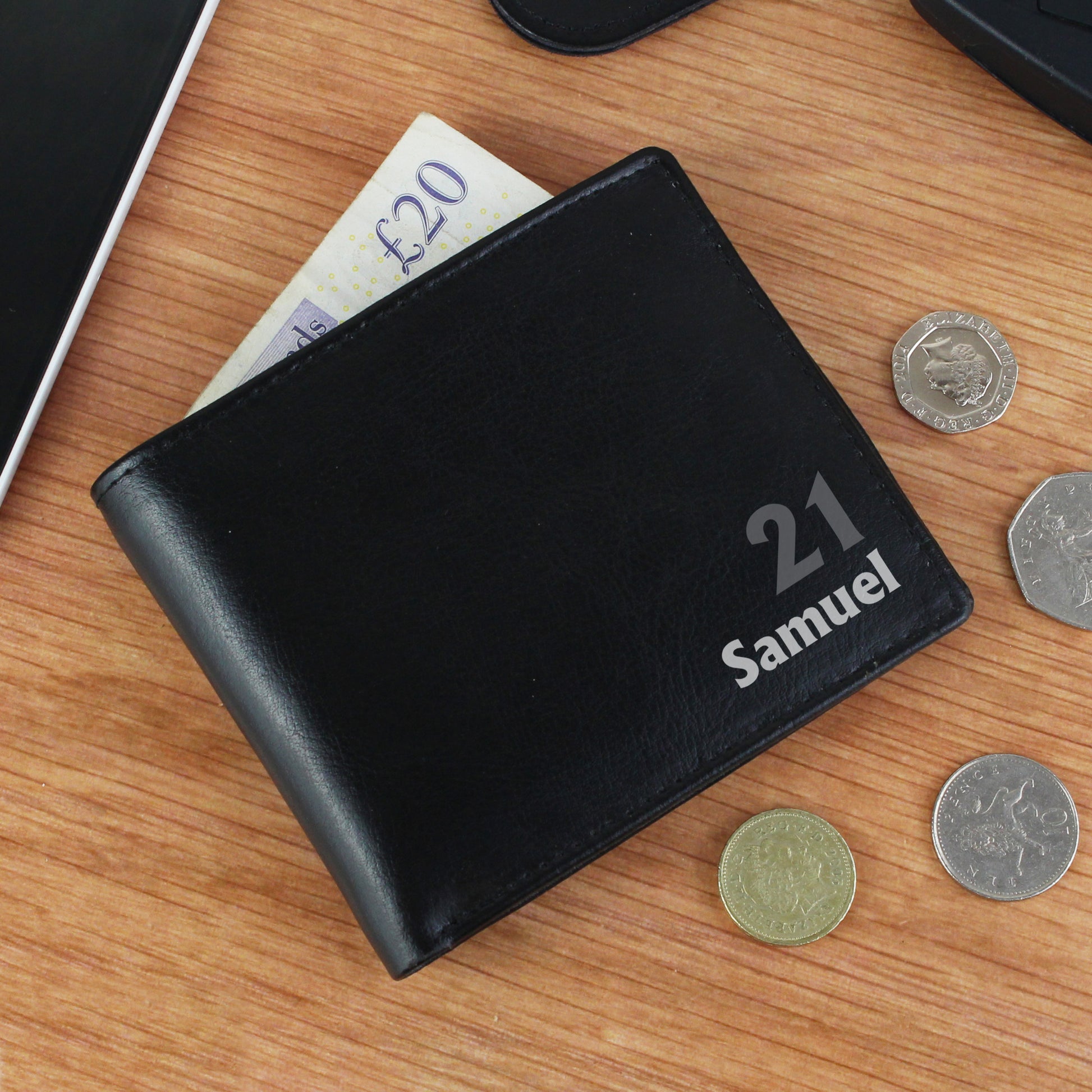 Personalised Birthday Leather Wallet from Heartfelt Gifts