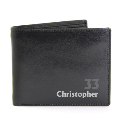 Personalised Birthday Leather Wallet - image 2