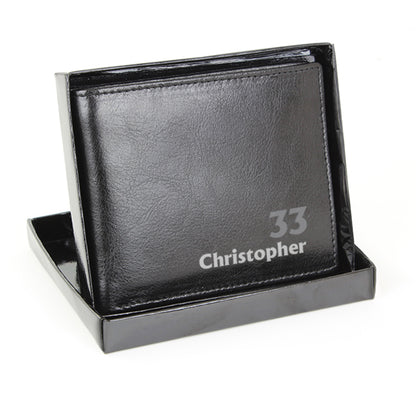 Personalised Birthday Leather Wallet - image 4