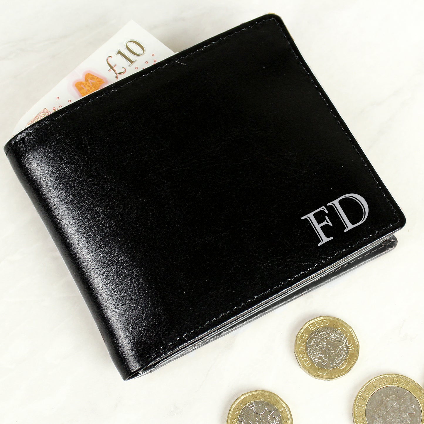 Personalised Initials Leather Wallet - image 3