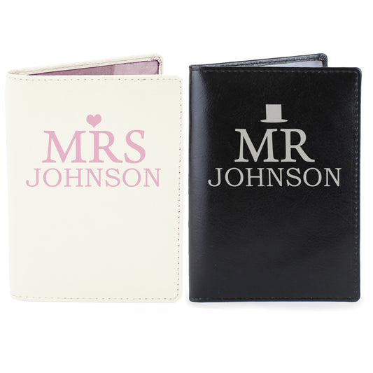 Personalised Mr & Mrs Passport Holder Set - image 2