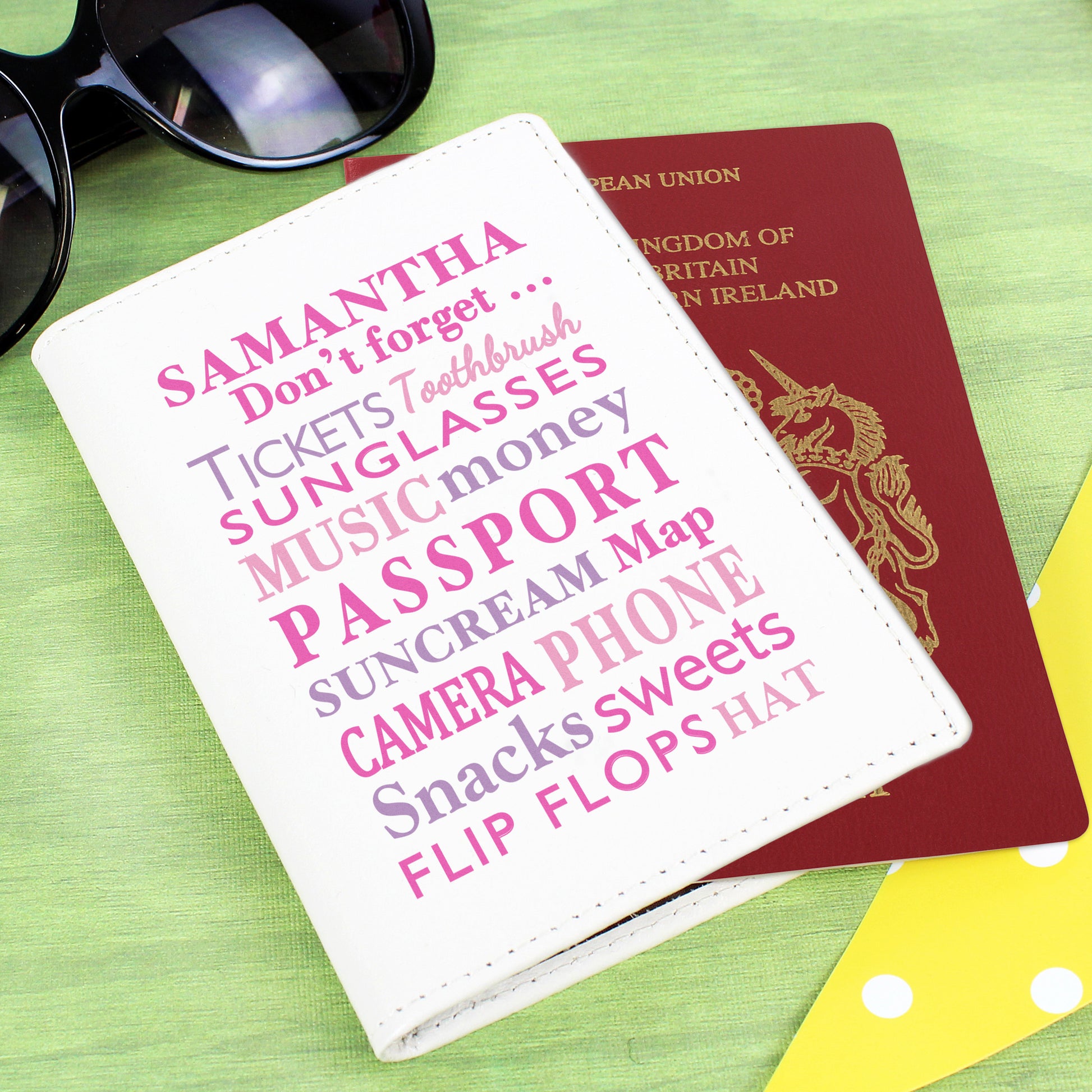 Personalised Don't Forget Cream Passport Holder from Heartfelt Gifts