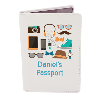 Personalised Male Essentials Cream Passport Holder - image 2