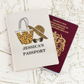Personalised Leopard Print Cream Passport Holder from Heartfelt Gifts