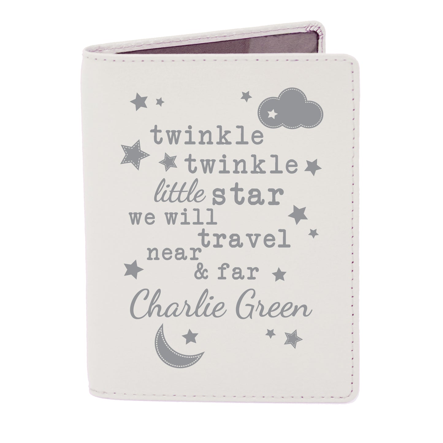 Personalised Twinkle Twinkle Cream Passport Holder - image 2