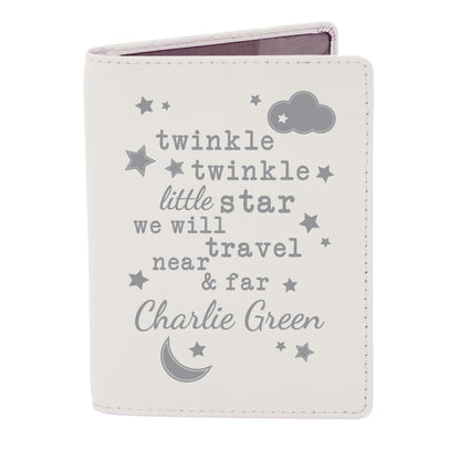 Personalised Twinkle Twinkle Cream Passport Holder - image 2