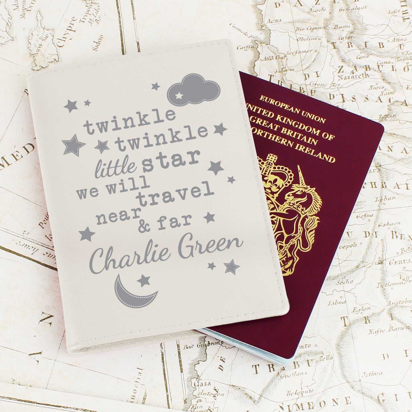 Personalised Twinkle Twinkle Cream Passport Holder - image 4