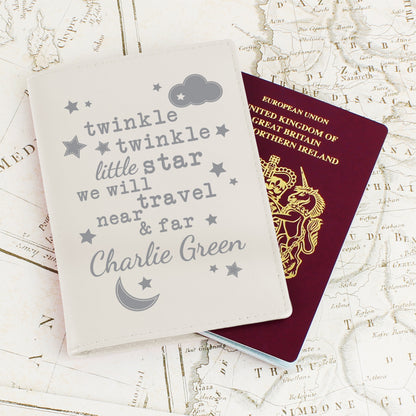 Personalised Twinkle Twinkle Cream Passport Holder - image 4