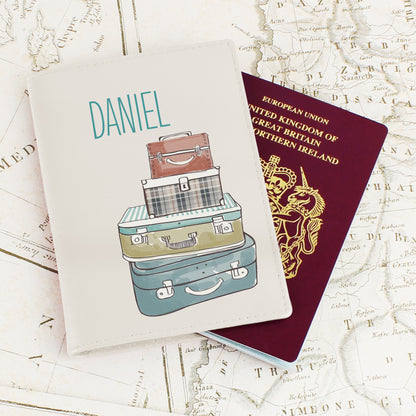 Personalised Suitcases Cream Passport Holder from Heartfelt Gifts