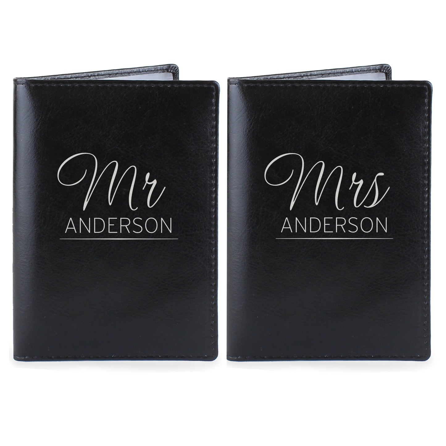 Personalised Mr & Mrs Black Passport Holders - image 5