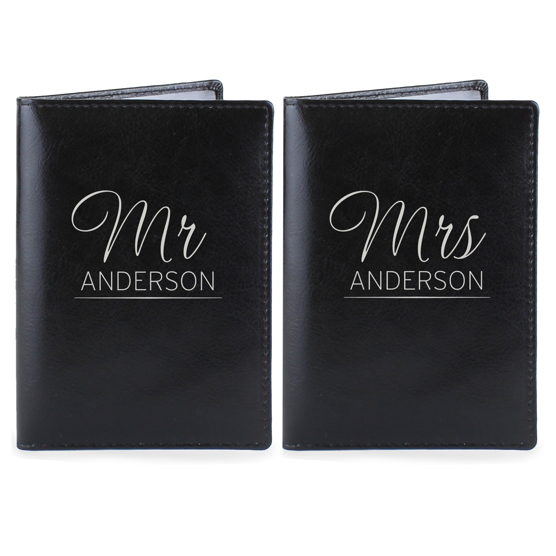 Personalised Mr & Mrs Black Passport Holders - image 5