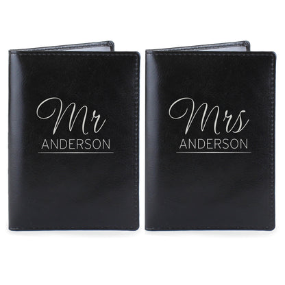 Personalised Mr & Mrs Black Passport Holders - image 5