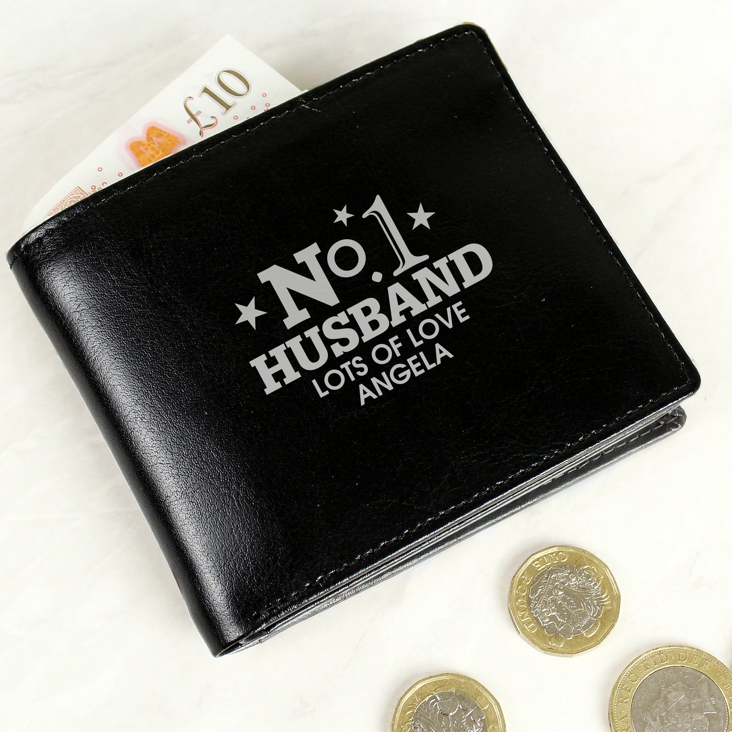 Personalised No.1 Leather Wallet - image 3