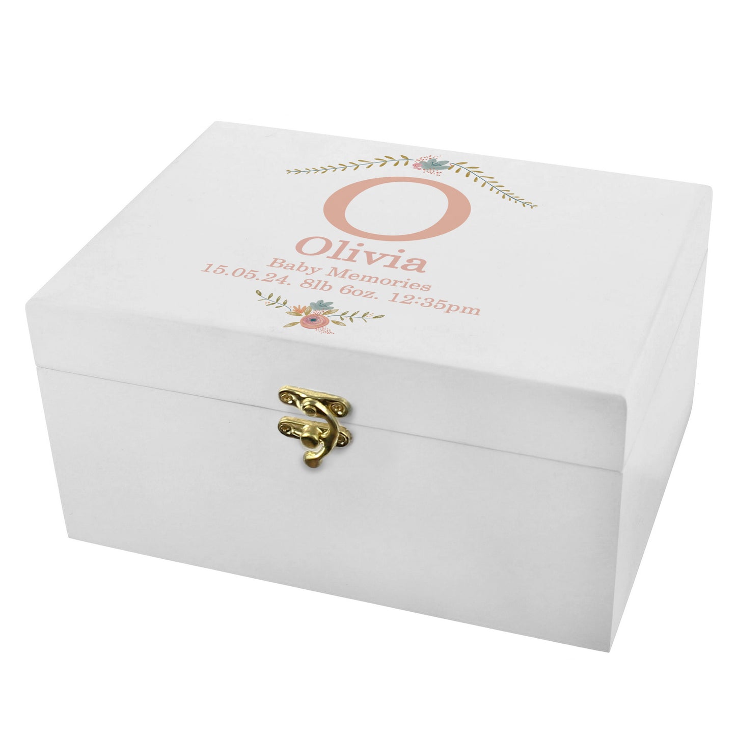 Personalised Floral Wooden Keepsake Box - image 5