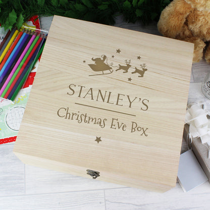 Personalised Large Wooden Christmas Eve Box from Heartfelt Gifts