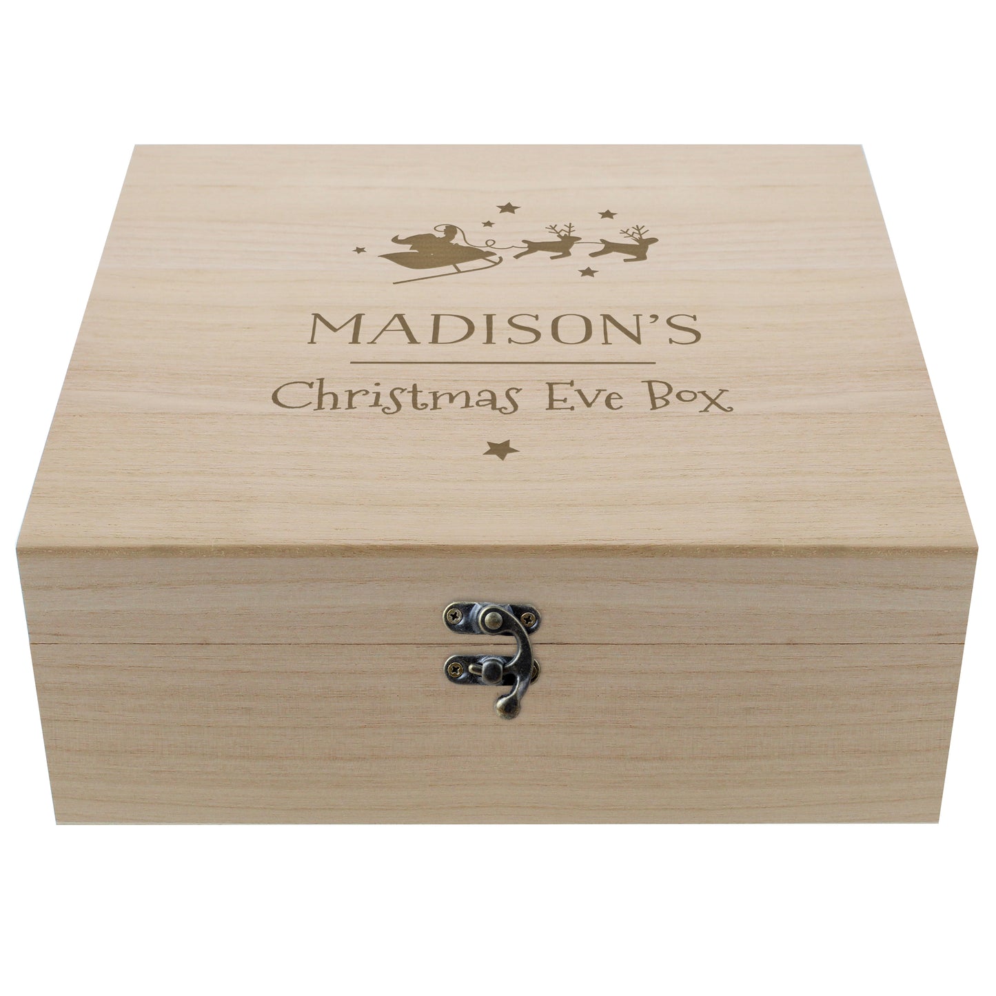 Personalised Large Wooden Christmas Eve Box - image 2