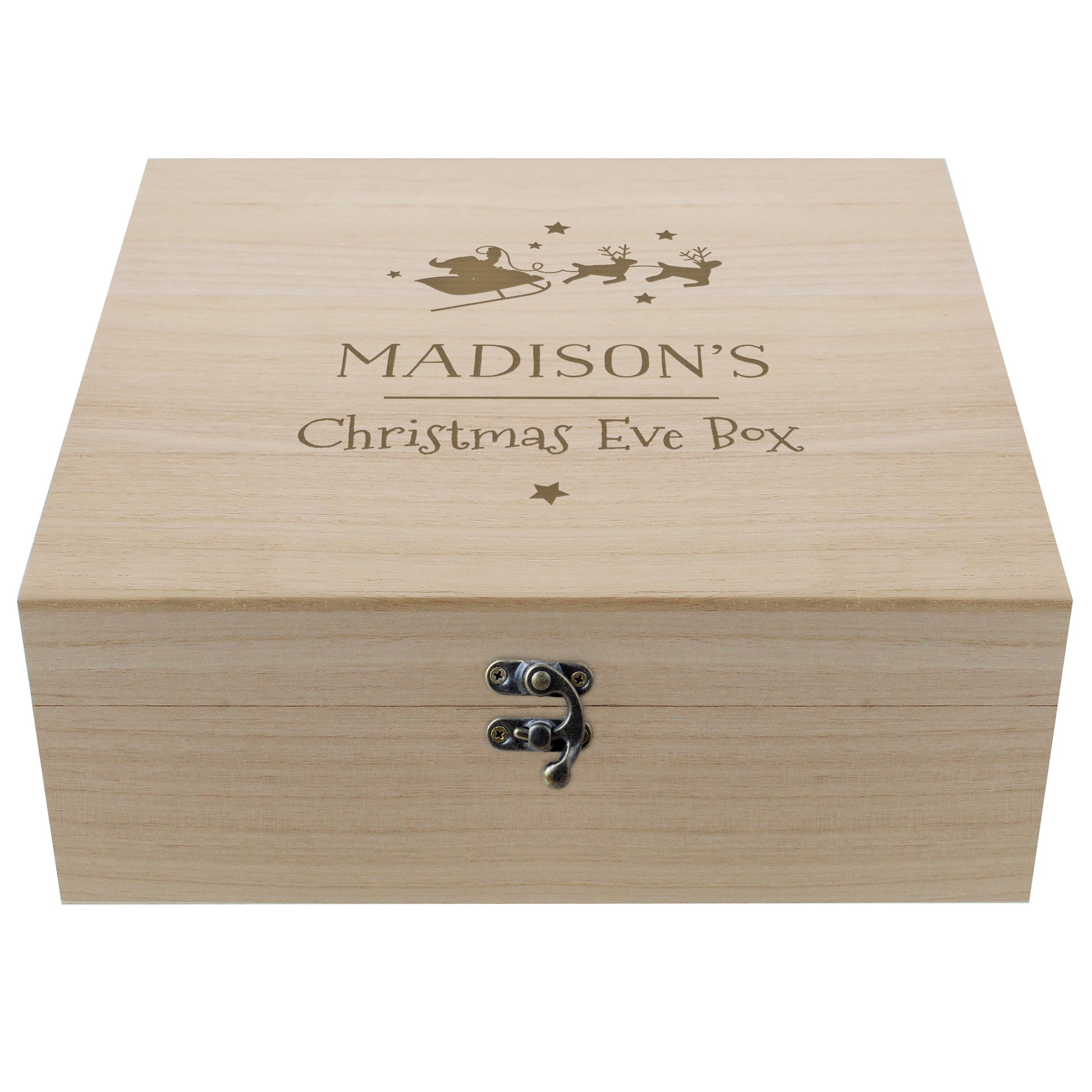 Personalised Large Wooden Christmas Eve Box - image 2