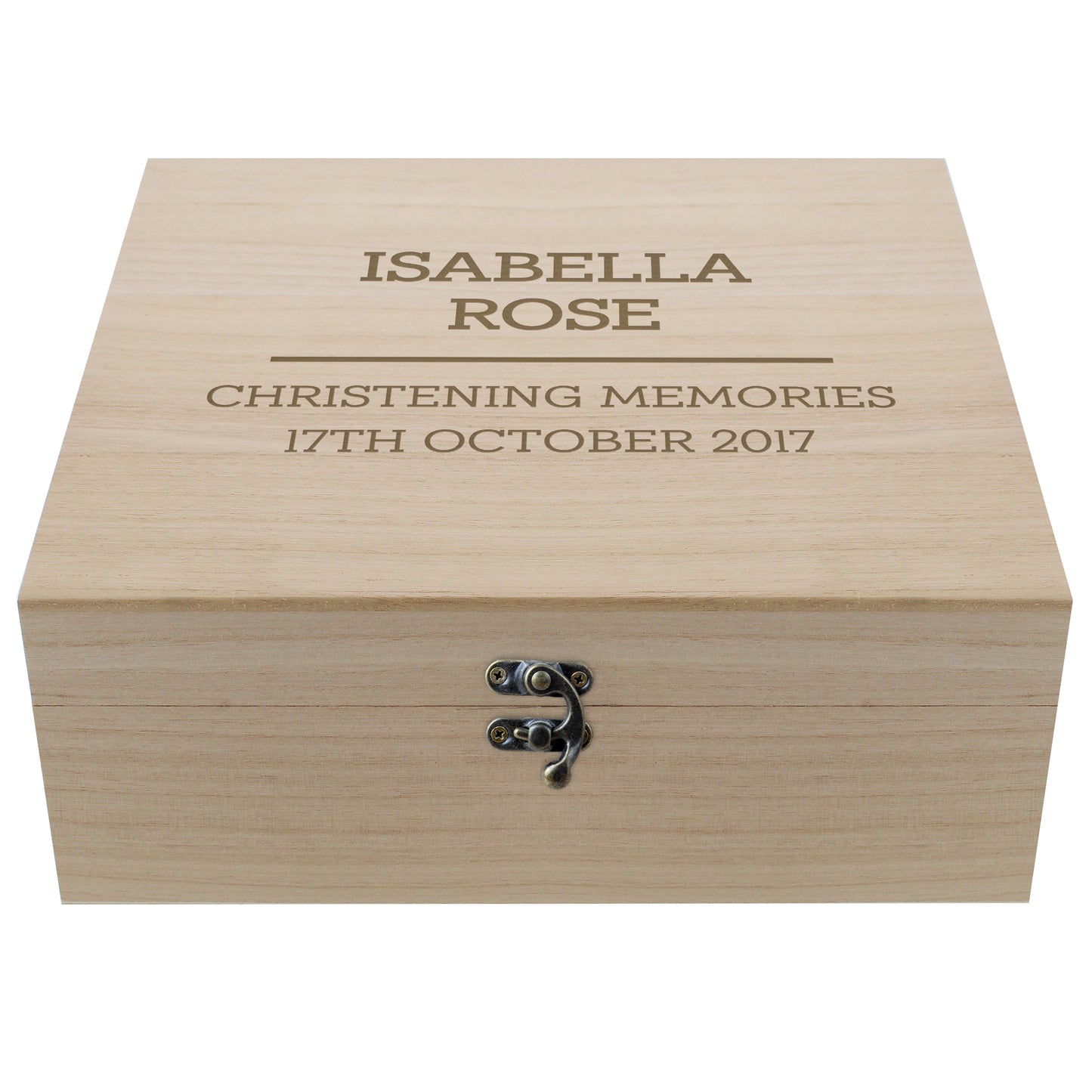 Personalised Any Message Large Wooden Keepsake Box - image 2