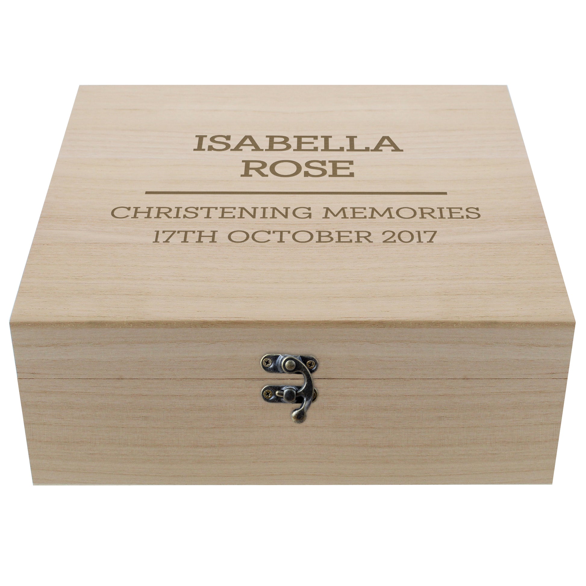 Personalised Any Message Large Wooden Keepsake Box - image 2