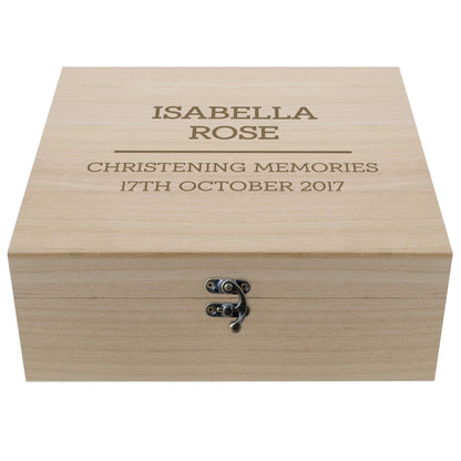 Personalised Any Message Large Wooden Keepsake Box - image 2