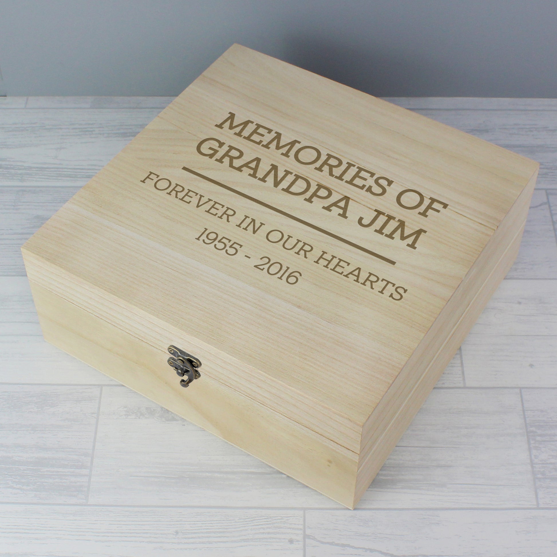 Personalised Any Message Large Wooden Keepsake Box - image 12