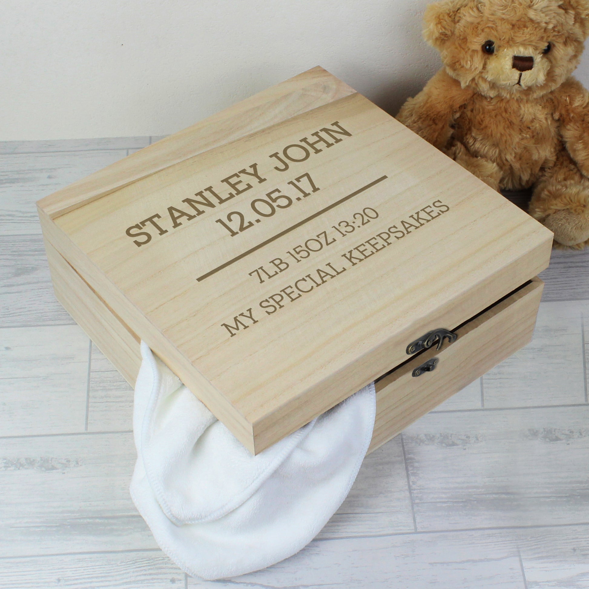 Personalised Any Message Large Wooden Keepsake Box - image 4