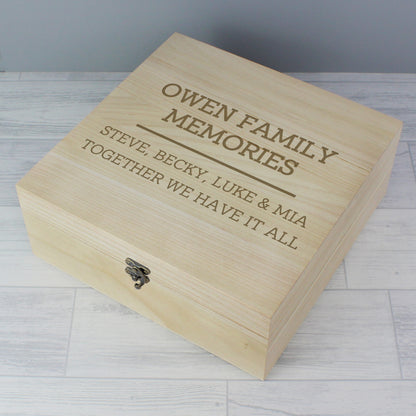 Personalised Any Message Large Wooden Keepsake Box - image 7