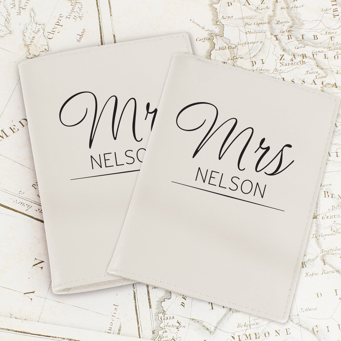 Personalised Classic Mr & Mrs Cream Passport Holders from Heartfelt Gifts