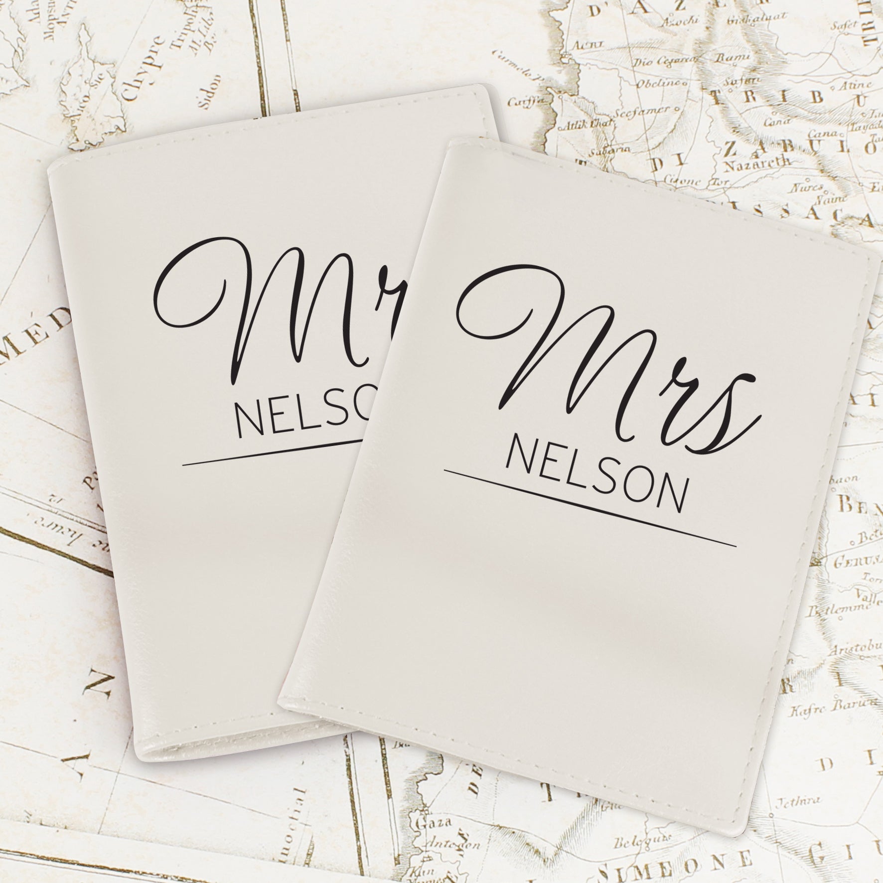 Personalised Classic Mr & Mrs Cream Passport Holders from Heartfelt Gifts