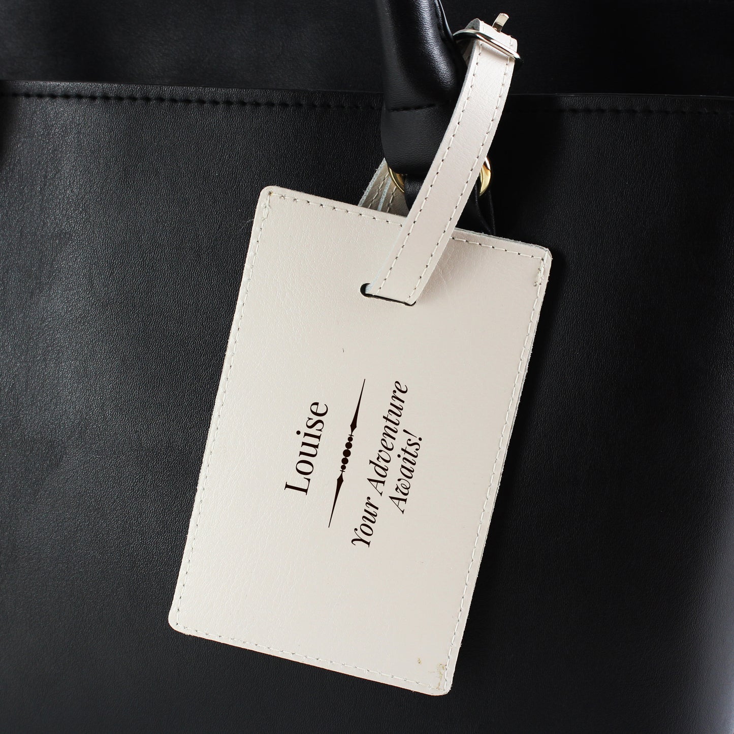 Personalised Classic Cream Luggage Tag - image 3