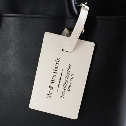 Personalised Classic Cream Luggage Tag - image 5
