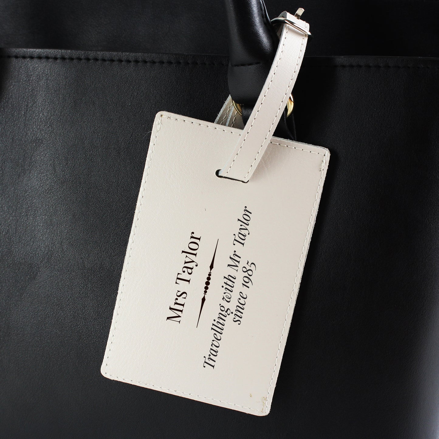 Personalised Classic Cream Luggage Tag - image 6