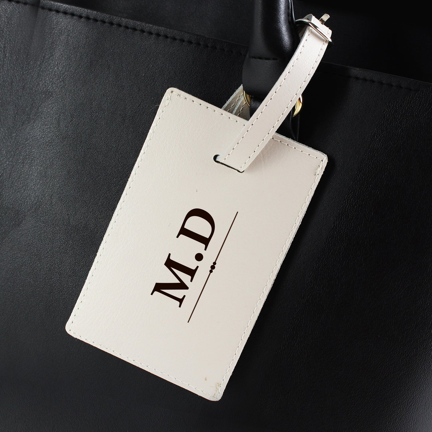 Personalised Classic Initials Cream Luggage Tag from Heartfelt Gifts