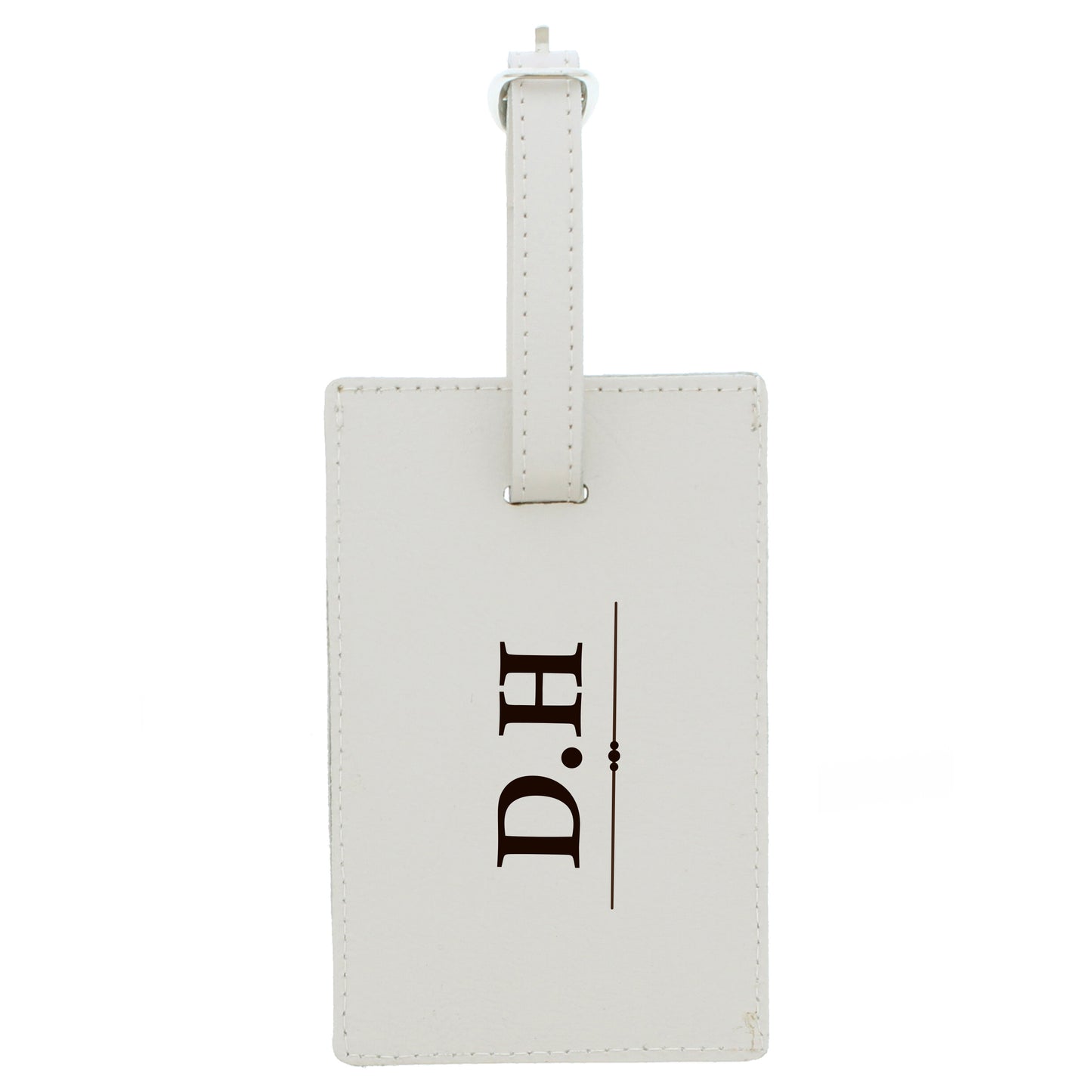 Personalised Classic Initials Cream Luggage Tag - image 2