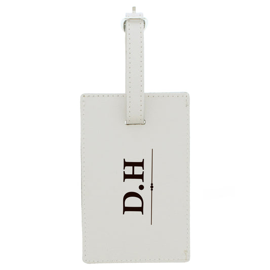 Personalised Classic Initials Cream Luggage Tag - image 2