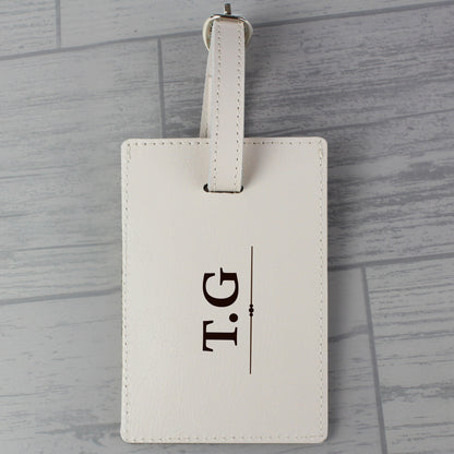 Personalised Classic Initials Cream Luggage Tag - image 4