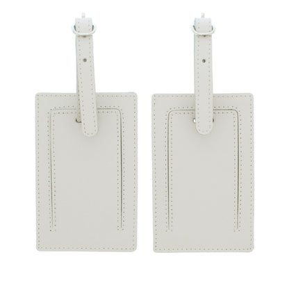 Couples luggage tags with secure buckle fastenings