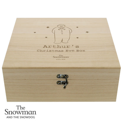 Personalised The Snowman Large Wooden Christmas Eve Box - image 4