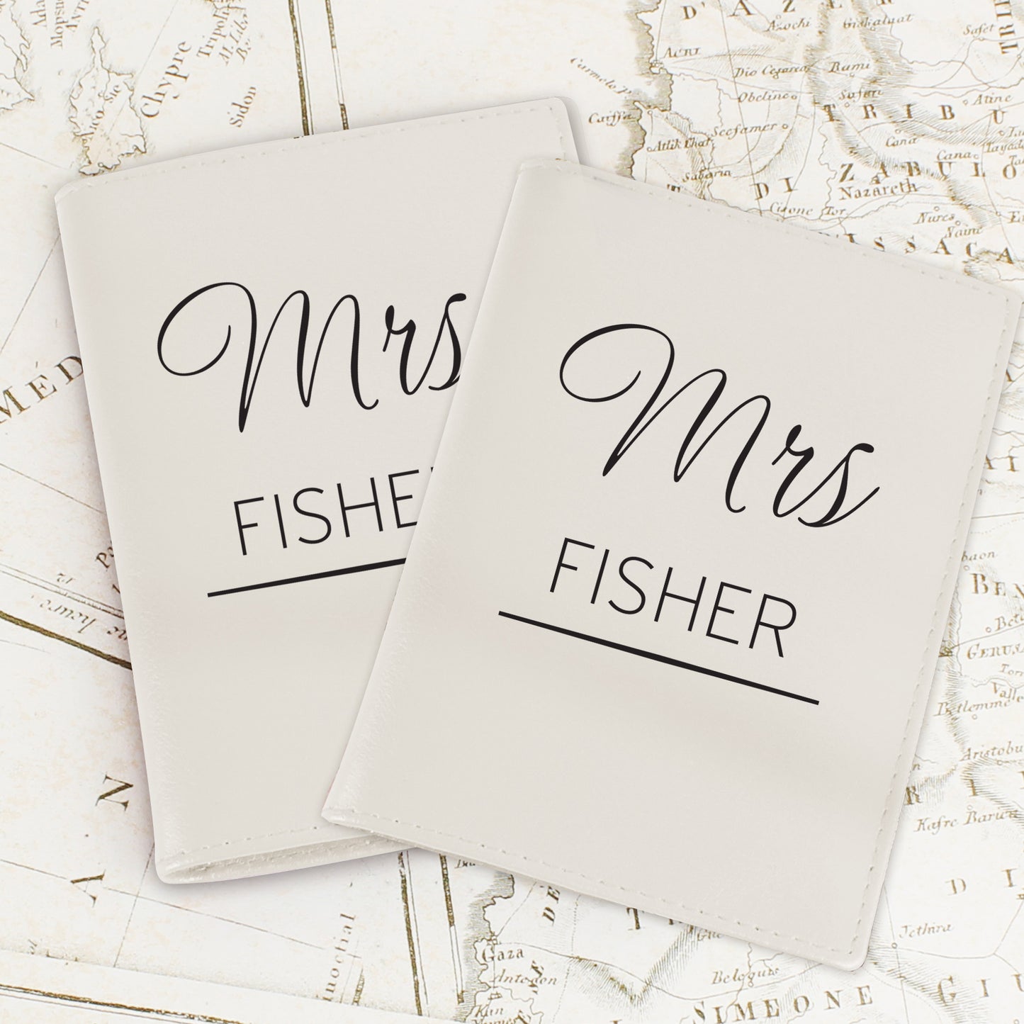 Personalised Couples Cream Passport Holders from Heartfelt Gifts