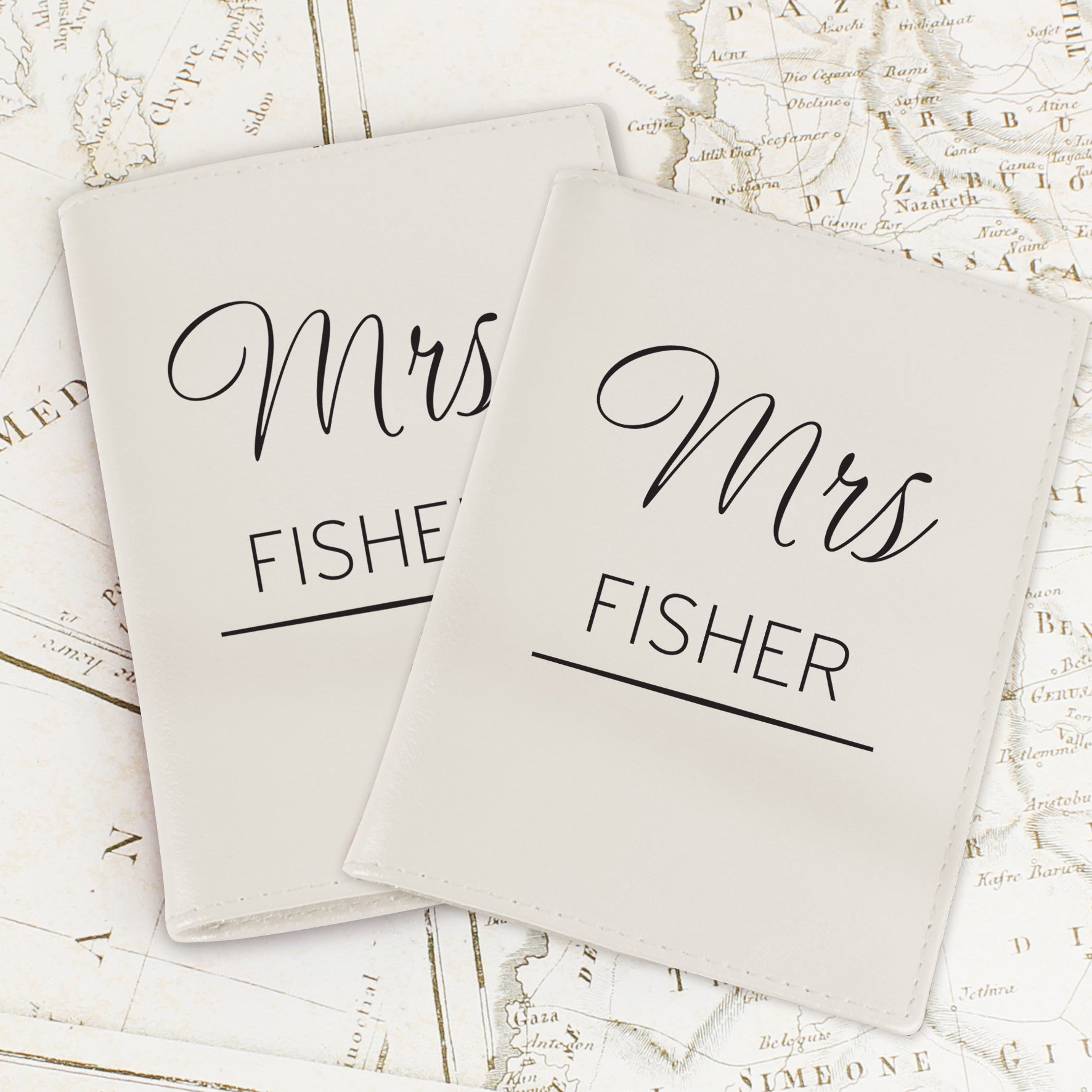 Personalised Couples Cream Passport Holders from Heartfelt Gifts