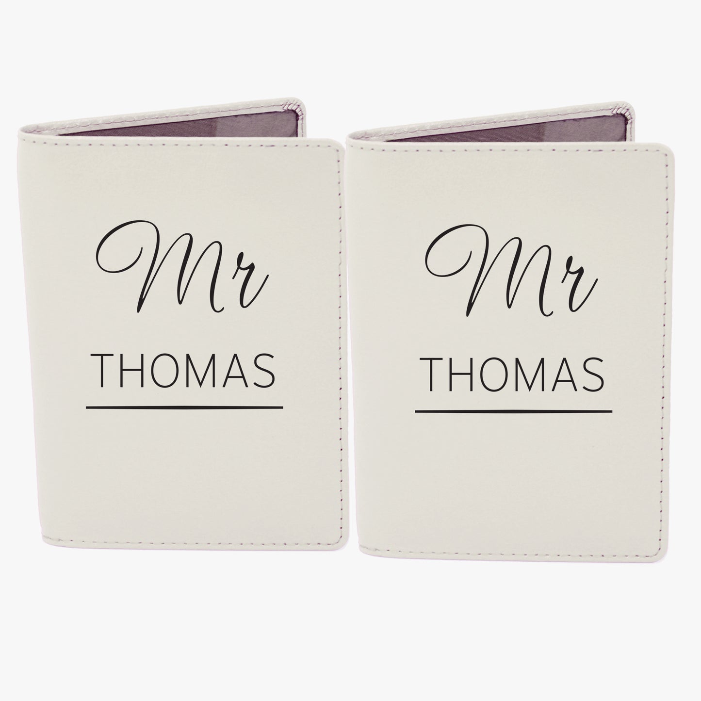 Personalised Couples Cream Passport Holders - image 2