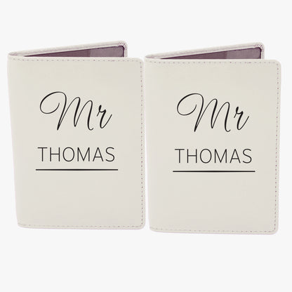 Personalised Couples Cream Passport Holders - image 2
