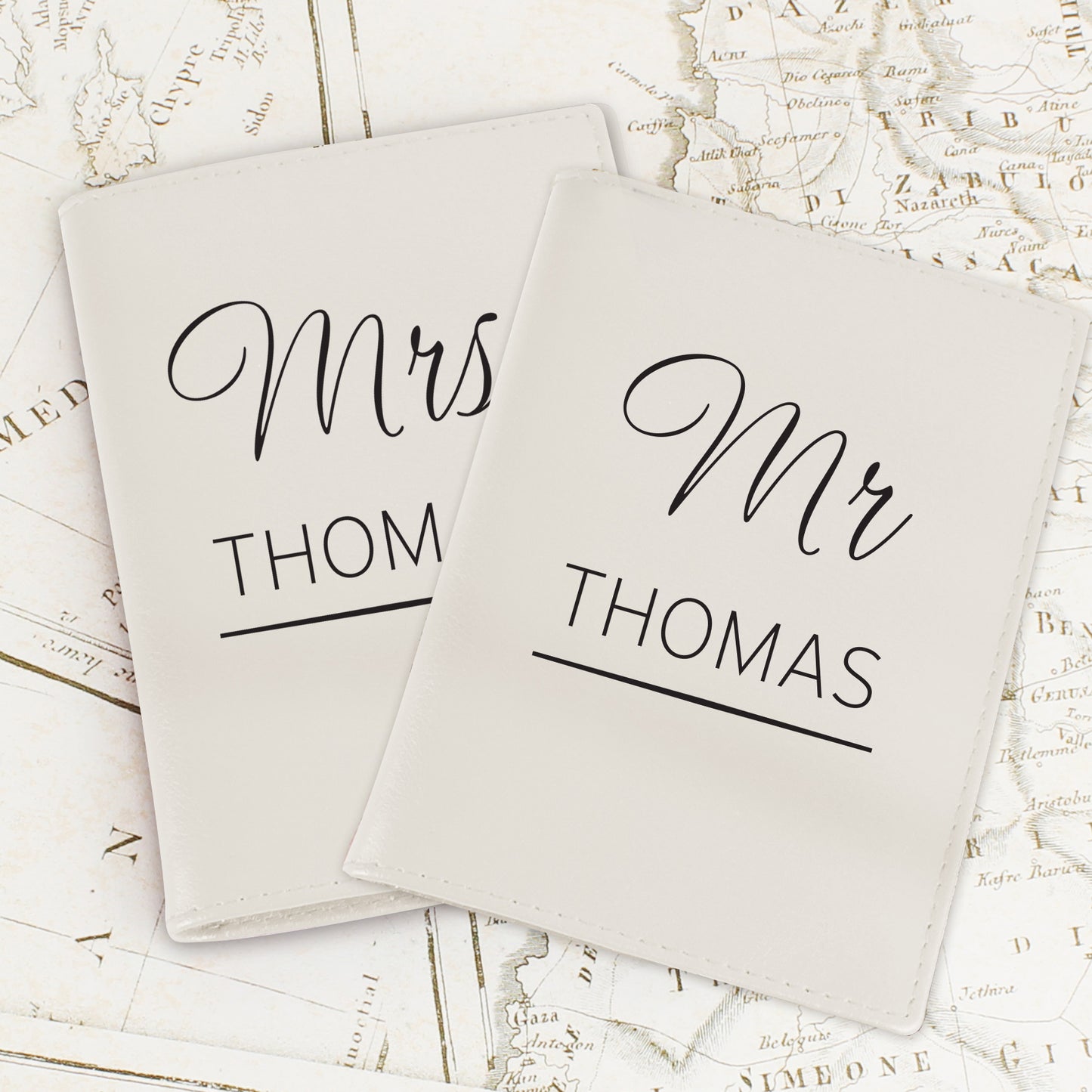 Personalised Couples Cream Passport Holders - image 3