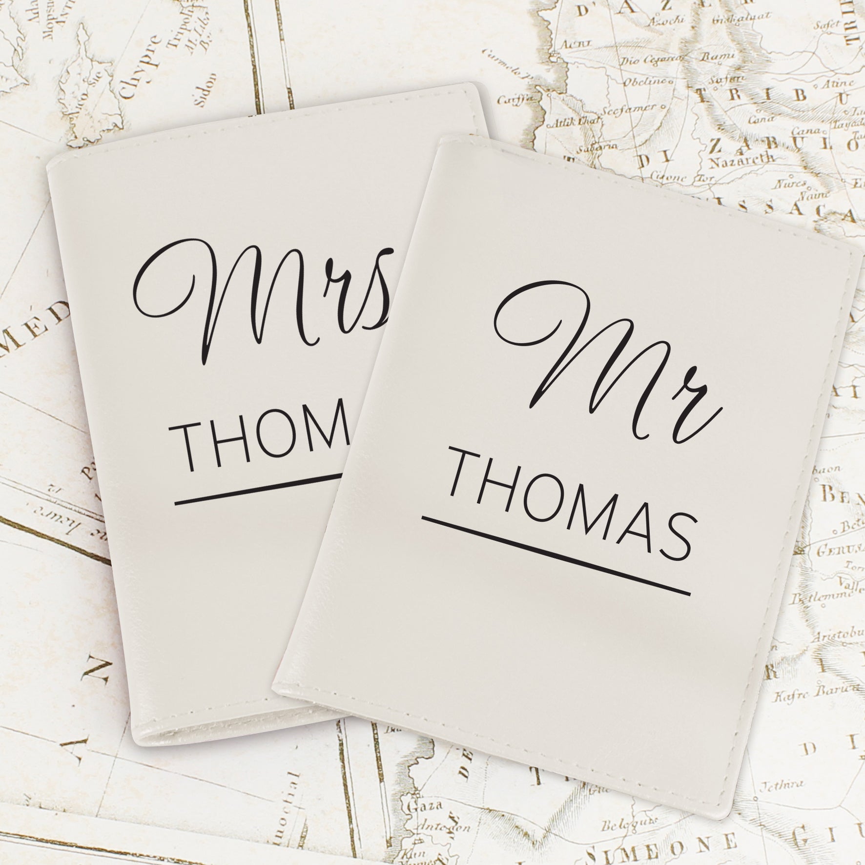 Personalised Couples Cream Passport Holders - image 3